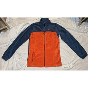 Columbia Boys Steens Mountain II Fleece Jacket Orange And Blue Size XL (18-20)